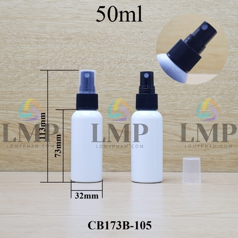 Chai vai tròn đầu phun sương sọc 50ml