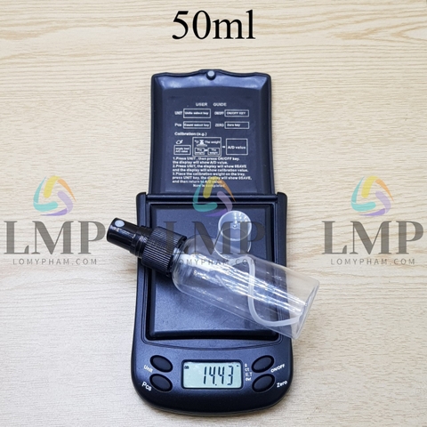 Chai vai tròn đầu phun sương sọc 50ml