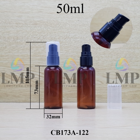 Chai vai tròn đầu xịt giọt 1 viền 50ml