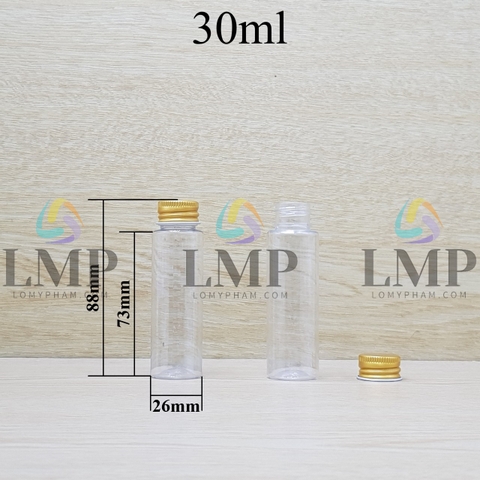 Chai vai ngang nắp nhôm cuốn 30ml