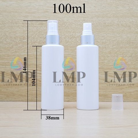 Chai PETG vai ngang đầu phun sương xi 1 viền