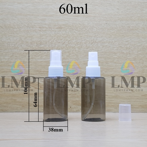 Chai PETG vai ngang đầu phun sương sọc