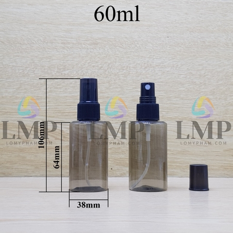 Chai PETG vai ngang đầu phun sương sọc