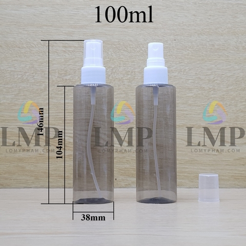 Chai PETG vai ngang đầu phun sương sọc