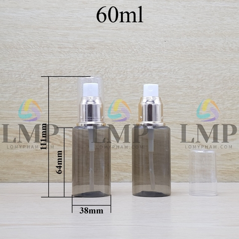 Chai PETG vai ngang đầu phun sương xi