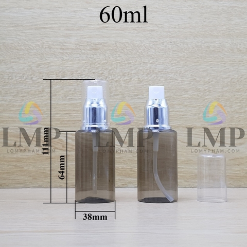 Chai PETG vai ngang đầu phun sương xi