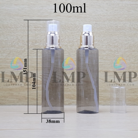 Chai PETG vai ngang đầu phun sương xi