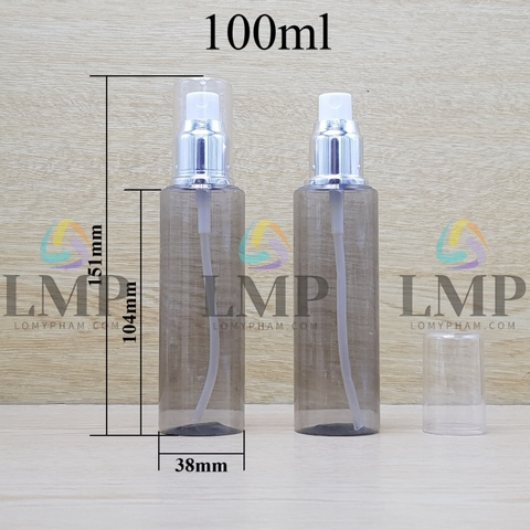 Chai PETG vai ngang đầu phun sương xi