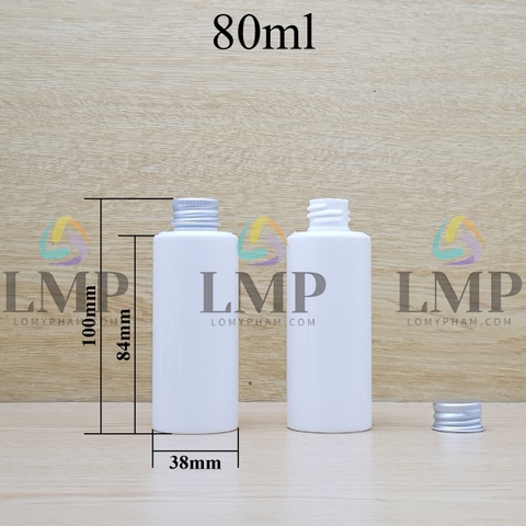 Chai PETG vai ngang nắp nhôm cuốn