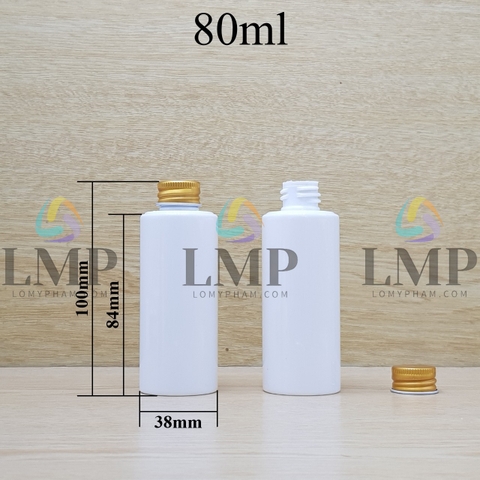 Chai PETG vai ngang nắp nhôm cuốn