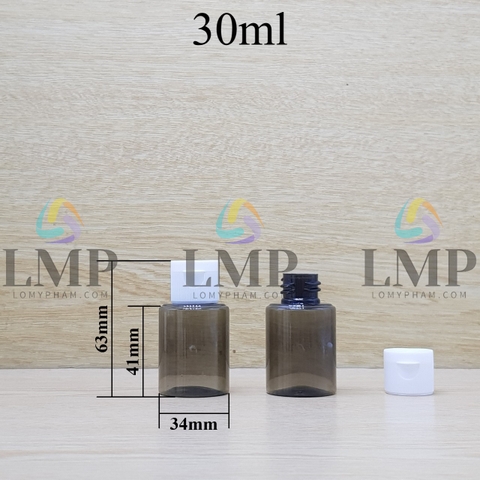 Chai PETG vai ngang nắp bật sọc