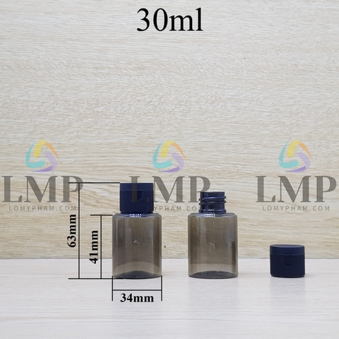 Chai PETG vai ngang nắp bật sọc