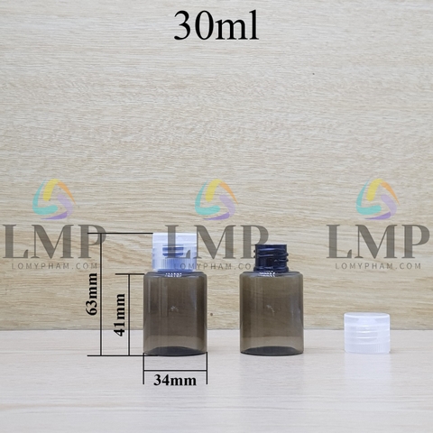 Chai PETG vai ngang nắp bật sọc