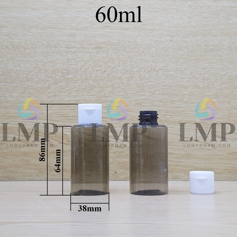 Chai PETG vai ngang nắp bật sọc