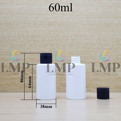 Chai PETG vai ngang nắp bật sọc