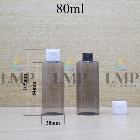 Chai PETG vai ngang nắp bật sọc