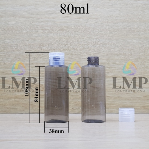 Chai PETG vai ngang nắp bật sọc