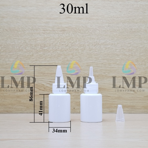 Chai PETG vai ngang nắp nhọn sọc