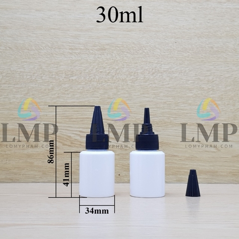 Chai PETG vai ngang nắp nhọn sọc