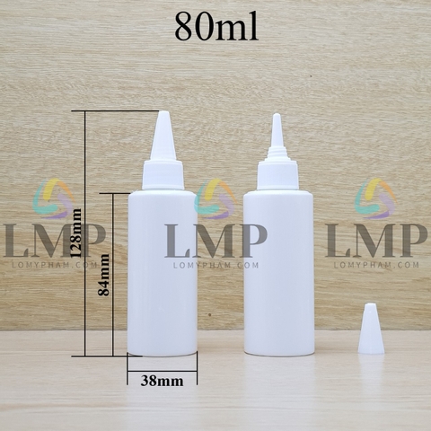 Chai PETG vai ngang nắp nhọn sọc