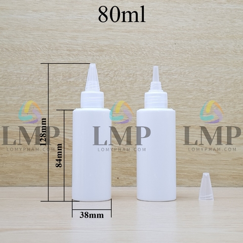 Chai PETG vai ngang nắp nhọn sọc