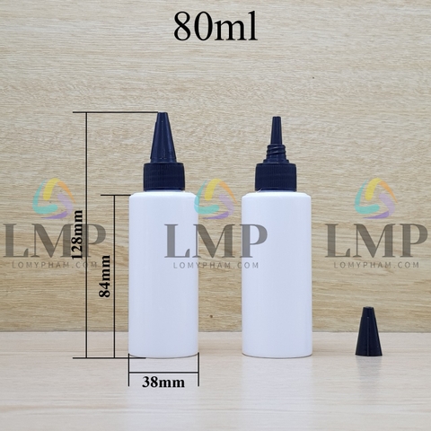 Chai PETG vai ngang nắp nhọn sọc