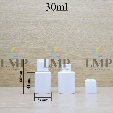 Chai PETG vai ngang nắp nhấn