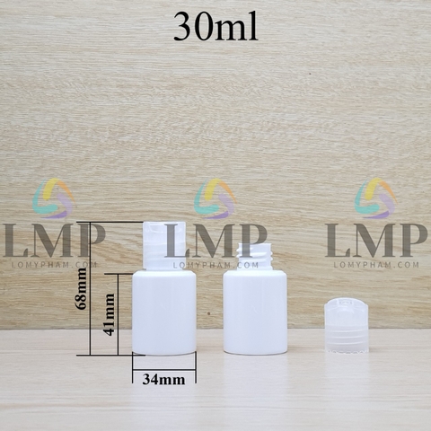 Chai PETG vai ngang nắp nhấn