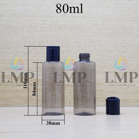 Chai PETG vai ngang nắp nhấn