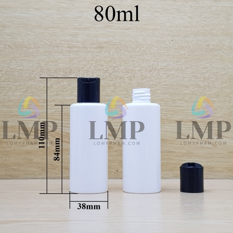 Chai PETG vai ngang nắp nhấn