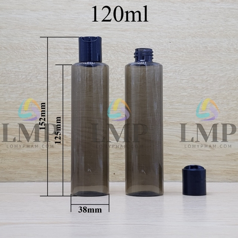 Chai PETG vai ngang nắp nhấn