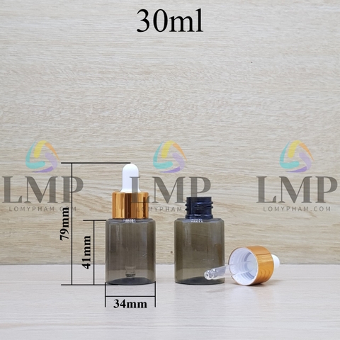 Chai PETG vai ngang nắp bóp khoen nhôm