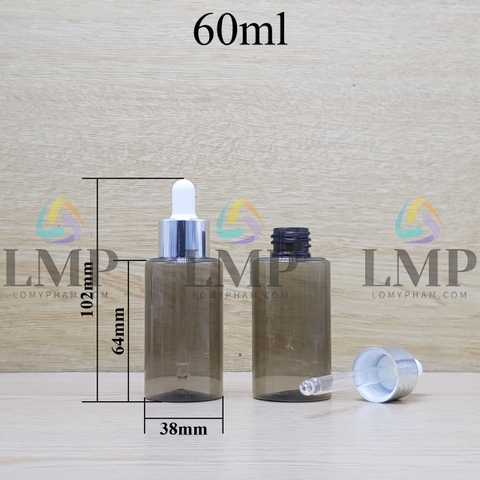 Chai PETG vai ngang nắp bóp khoen nhôm