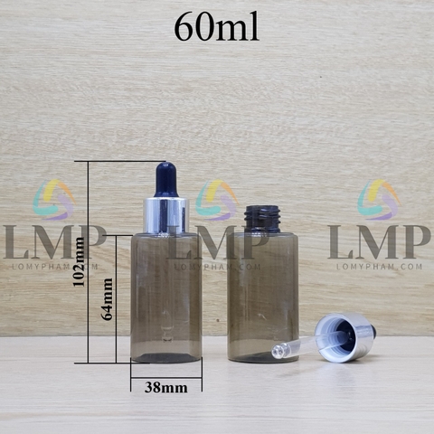 Chai PETG vai ngang nắp bóp khoen nhôm