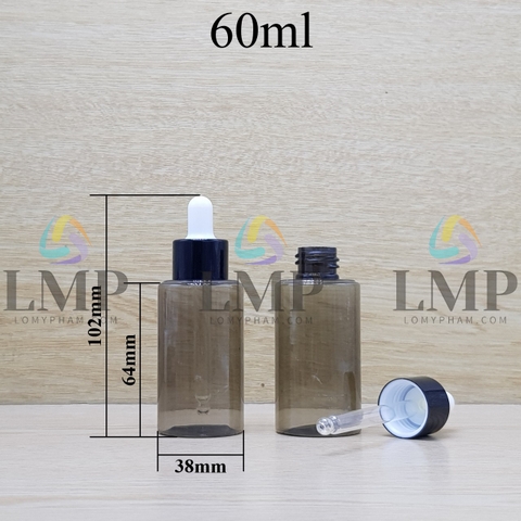 Chai PETG vai ngang nắp bóp khoen nhôm