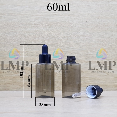 Chai PETG vai ngang nắp bóp khoen nhôm