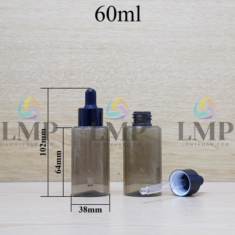 Chai PETG vai ngang nắp bóp khoen nhôm