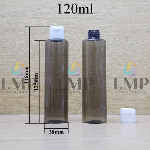 Chai PETG vai ngang nắp bật sọc