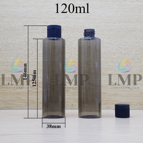 Chai PETG vai ngang nắp bật sọc