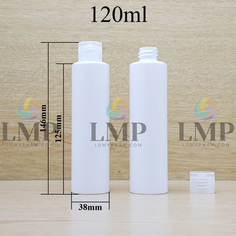 Chai PETG vai ngang nắp bật sọc