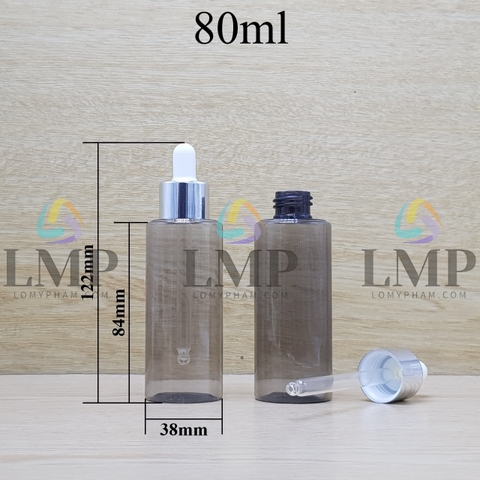 Chai PETG vai ngang nắp bóp khoen nhôm