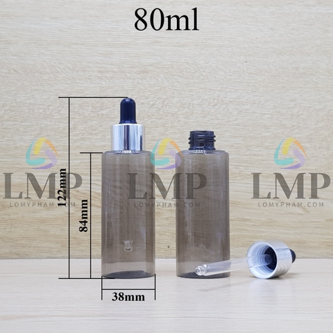 Chai PETG vai ngang nắp bóp khoen nhôm