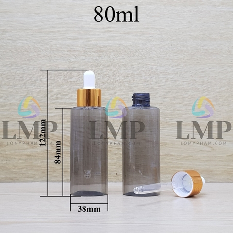 Chai PETG vai ngang nắp bóp khoen nhôm