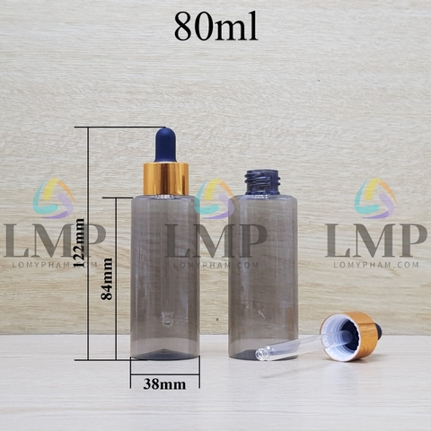 Chai PETG vai ngang nắp bóp khoen nhôm