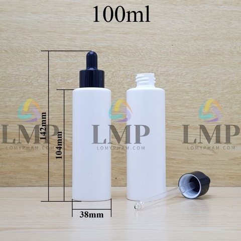 Chai PETG vai ngang nắp bóp khoen nhôm 100ml