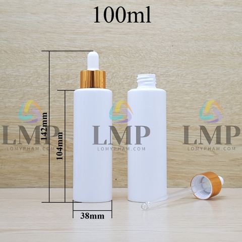 Chai PETG vai ngang nắp bóp khoen nhôm 100ml