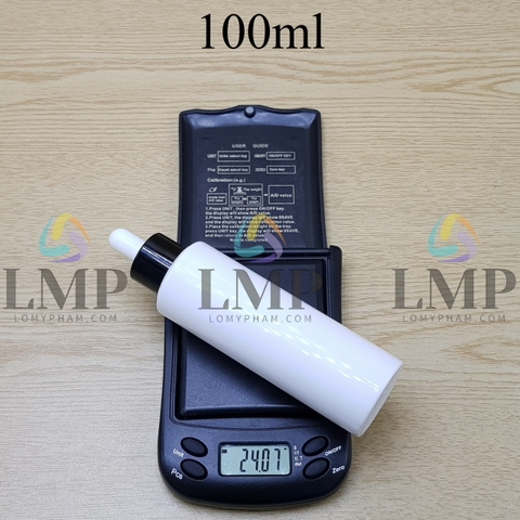 Chai PETG vai ngang nắp bóp khoen nhôm 100ml