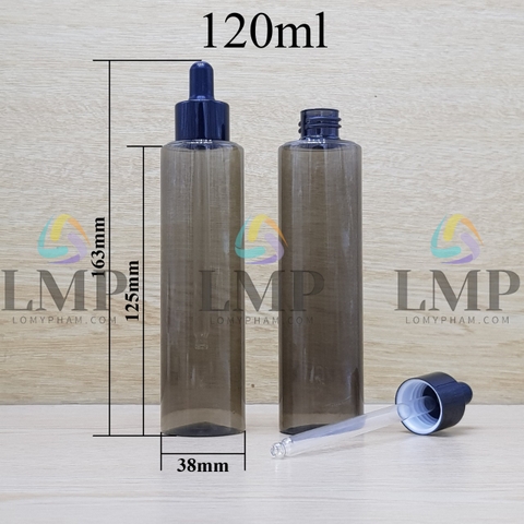 Chai PETG vai ngang nắp bóp khoen nhôm