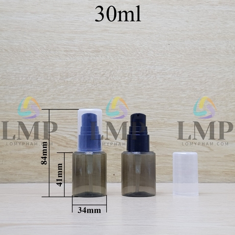 Chai PETG vai ngang đầu xịt giọt 1 viền