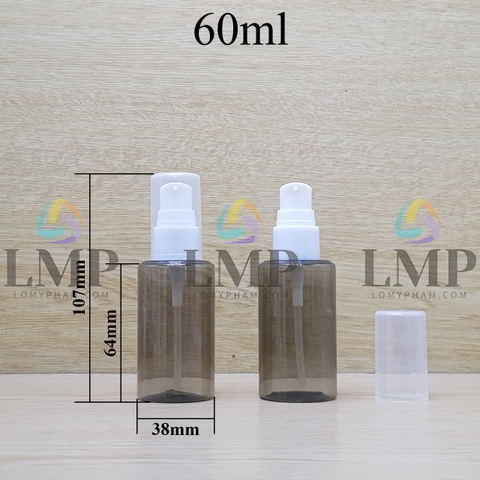 Chai PETG vai ngang đầu xịt giọt 1 viền